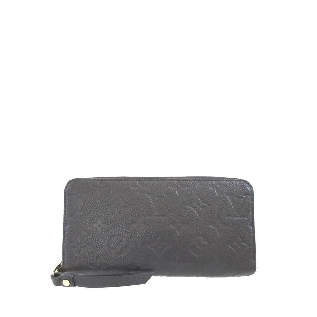Louis Vuitton Monogram Empreinte Zippy Long Wallet Black Leather Very good - Front View