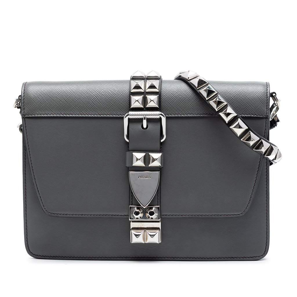 Prada City Calf and Saffiano Elektra Crossbody MultiColor Leather Very good condition - Front View