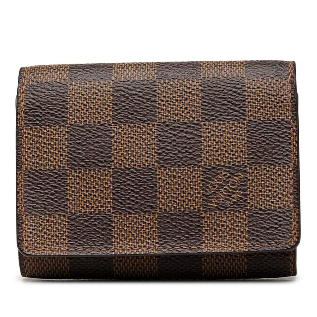 Louis Vuitton Damier Ebene Enveloppe Carte de Visite Brown Very good - Front View