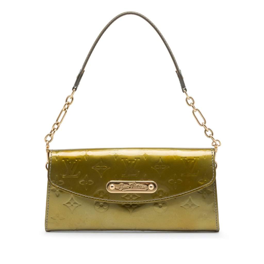 Louis Vuitton Monogram Vernis Sunset Boulevard Green Leather Very good condition - Front View