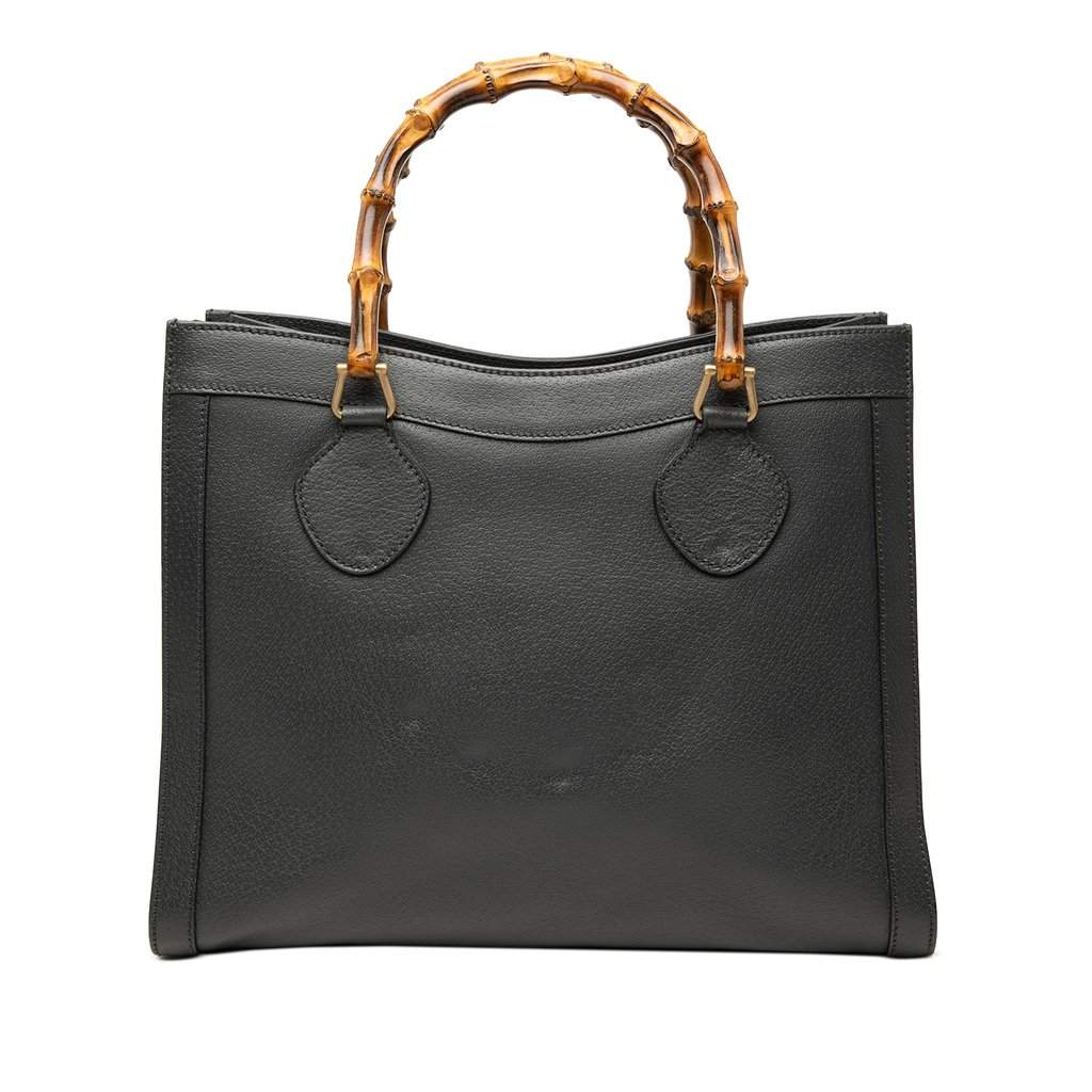 Gucci Medium Leather Bamboo Diana Tote Black Leather Very good - Front View