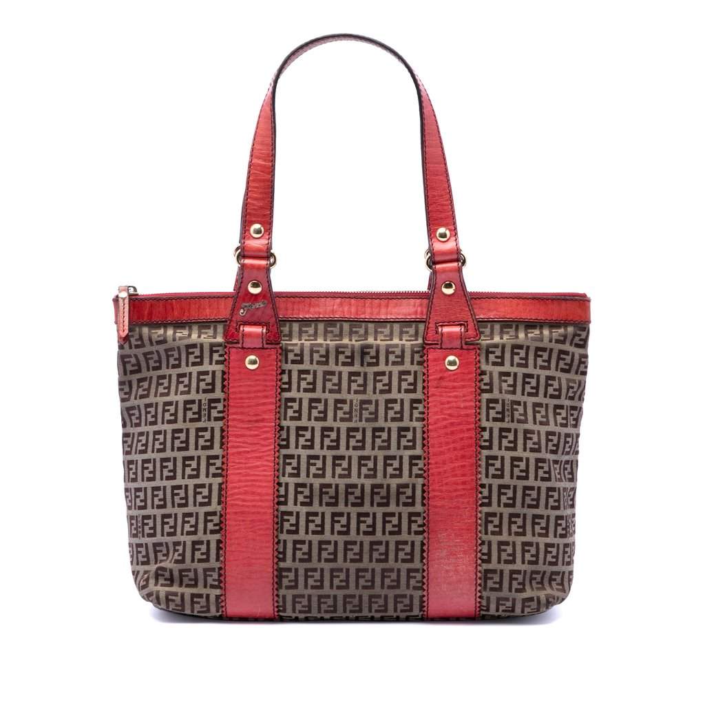 Fendi Zucchino Canvas Tote Beige Very good condition - Front View