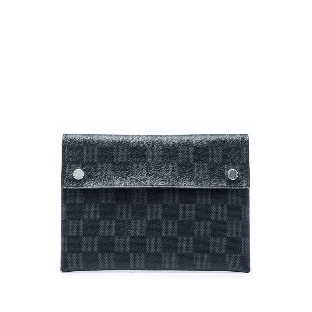 Louis Vuitton Damier Graphite Alpha Pochette MM Black Very good - Front View