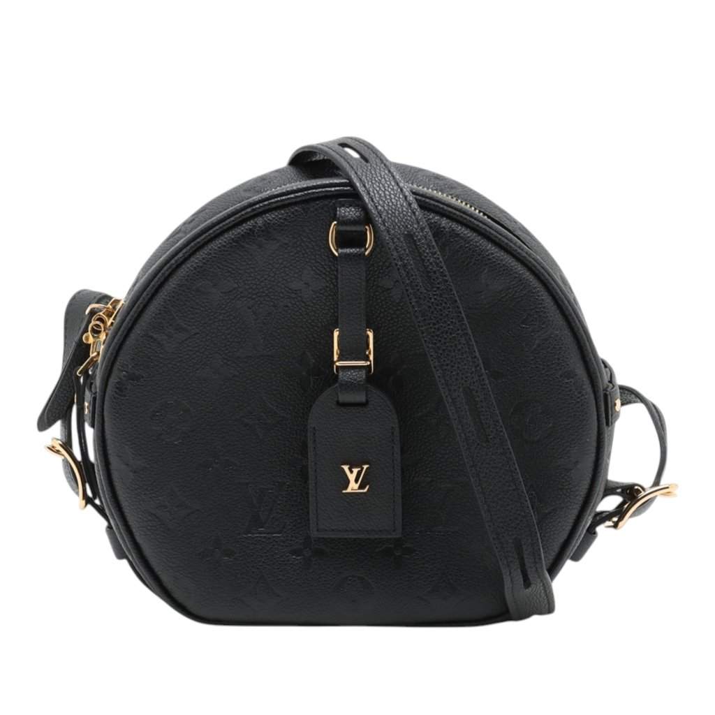 Louis Vuitton Monogram Empreinte Boite Chapeaux Souple MM Black Leather Very good condition - Front View