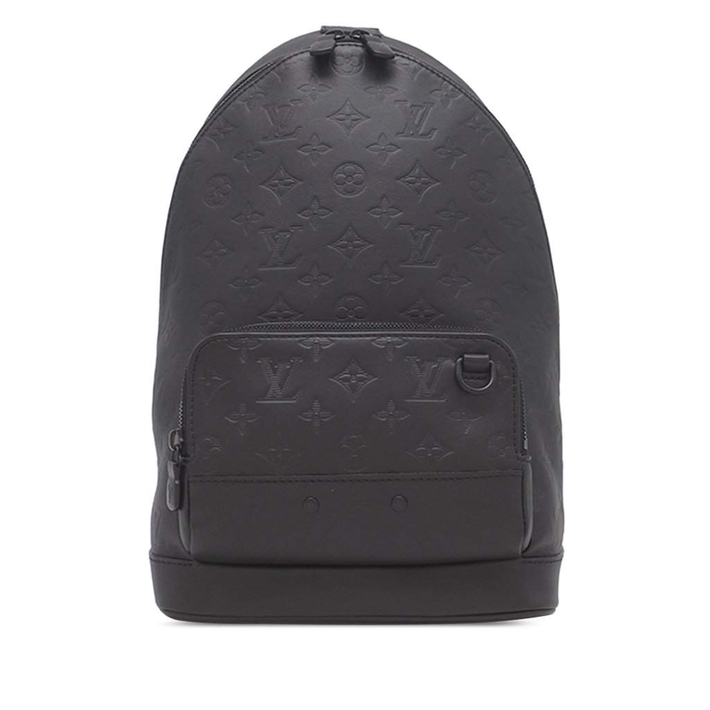Louis Vuitton Monogram Shadow Racer Sling Bag Black Leather Very good condition - Front View