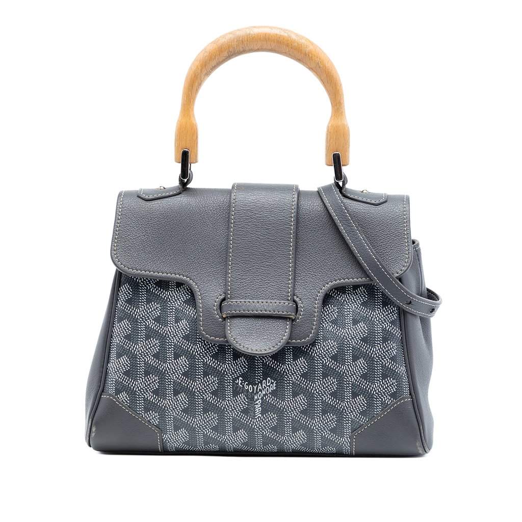 Goyard Mini Goyardine Saigon Souple Green Very good condition - Front View
