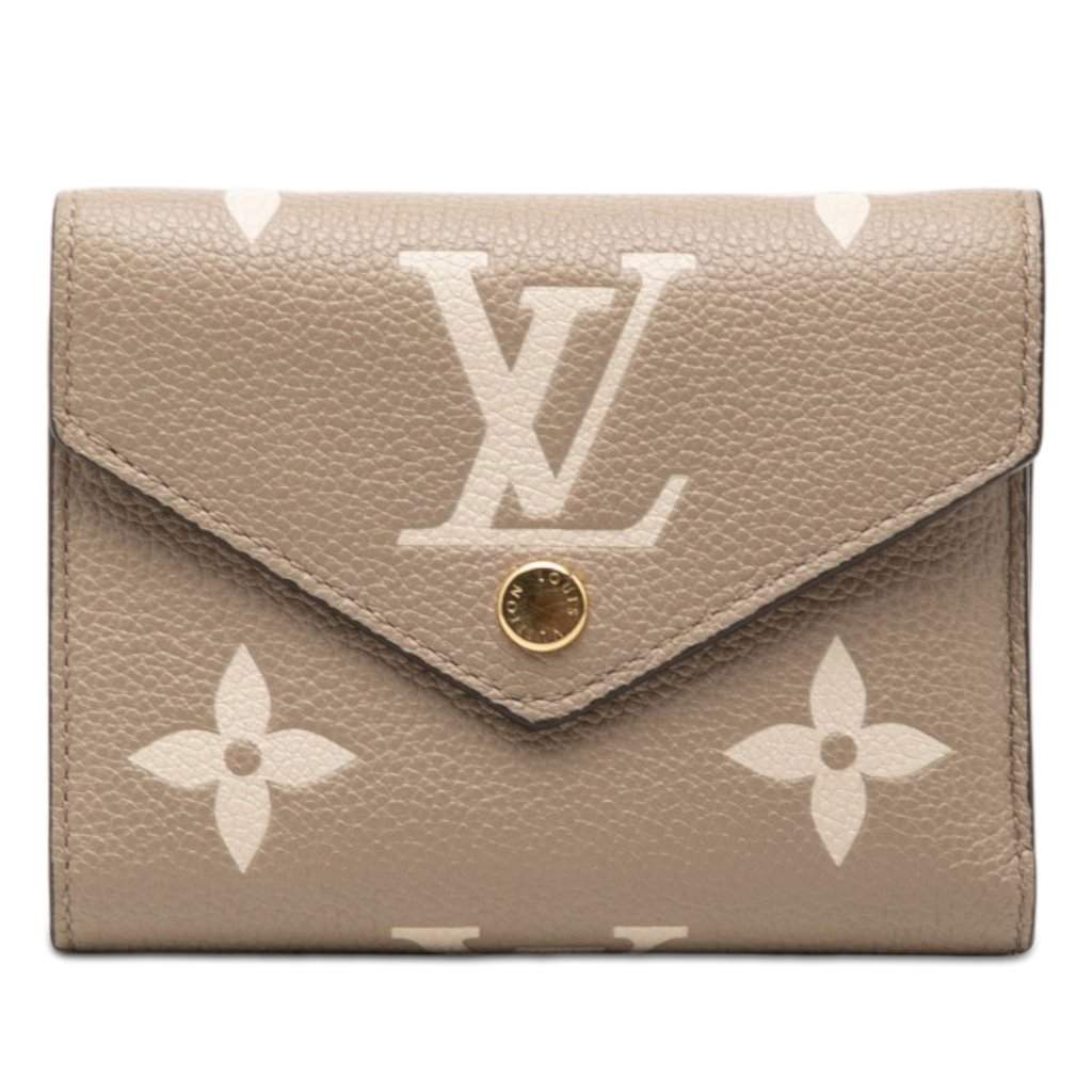 Louis Vuitton Monogram Empreinte Giant Victorine Wallet Beige Leather Very good condition - Front View