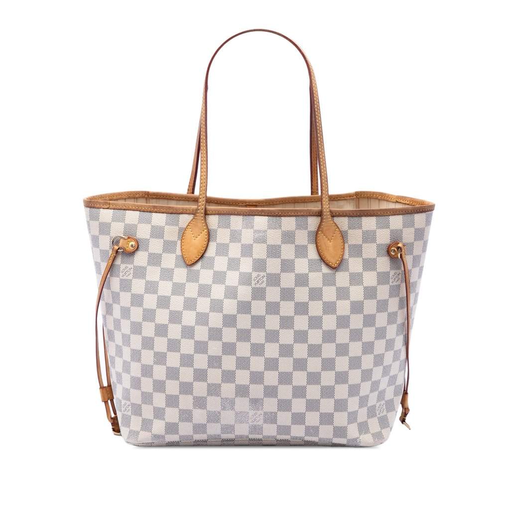 Louis Vuitton Damier Azur Neverfull MM White Very good condition - Front View