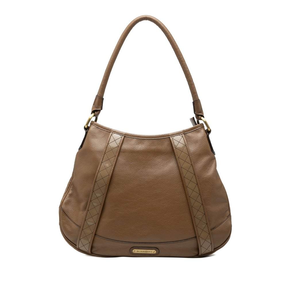 Burberry Leather Shoulder Bag Brown Leather Very good condition - Front View