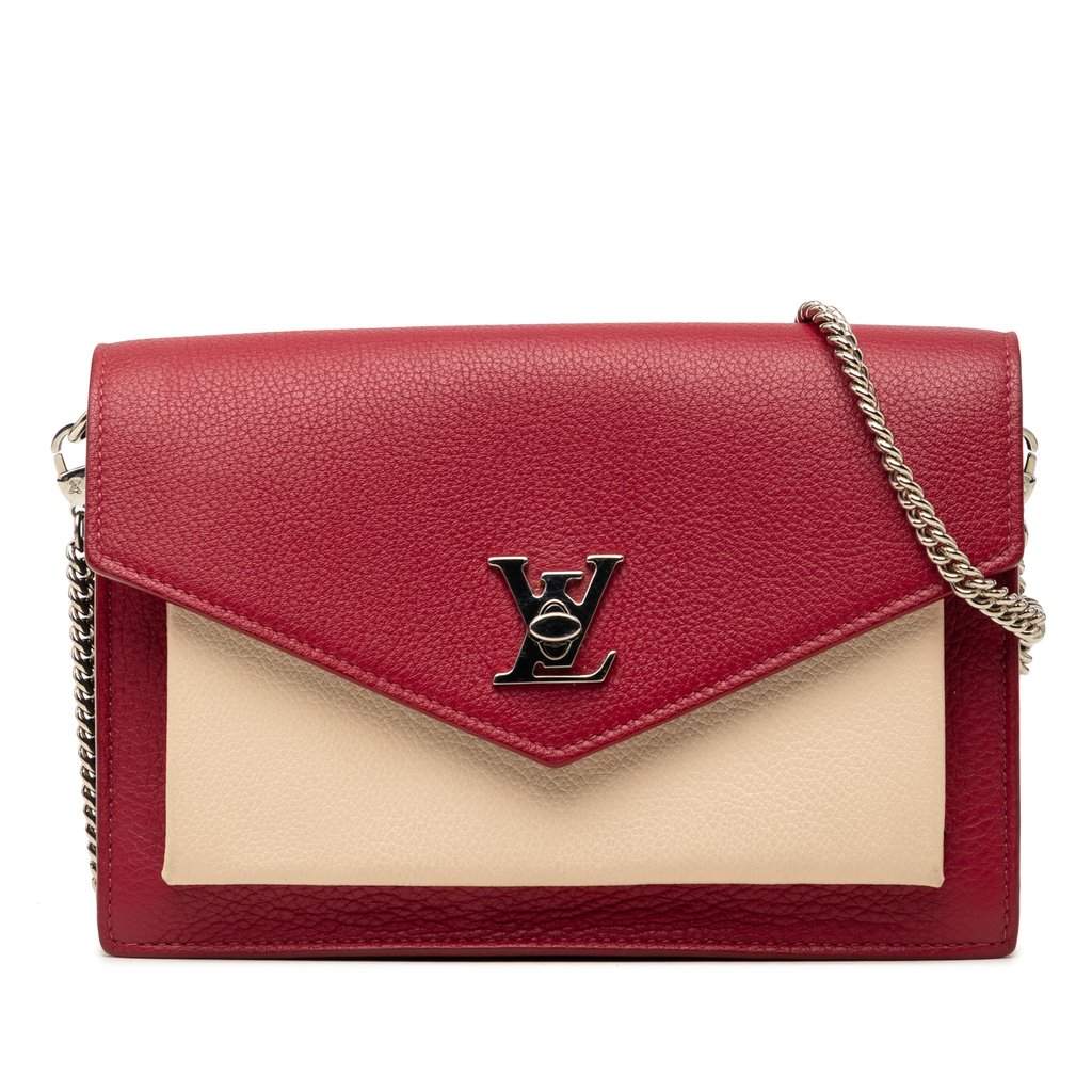 Louis Vuitton Bicolor Leather MyLockMe Chain Pochette Red Leather Very good - Front View