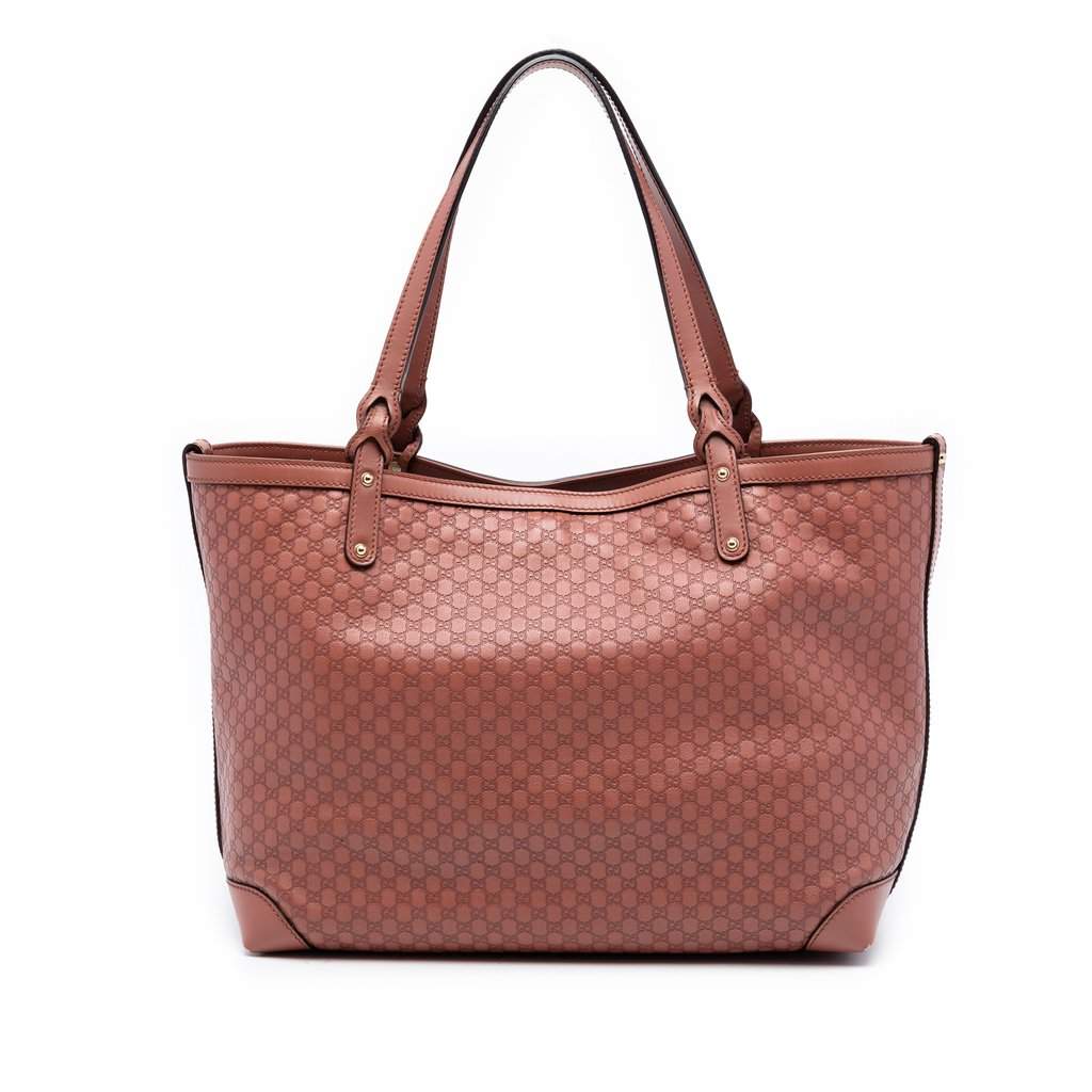 Gucci Medium Microguccissima Craft Tote Brown Leather Very good condition - Front View