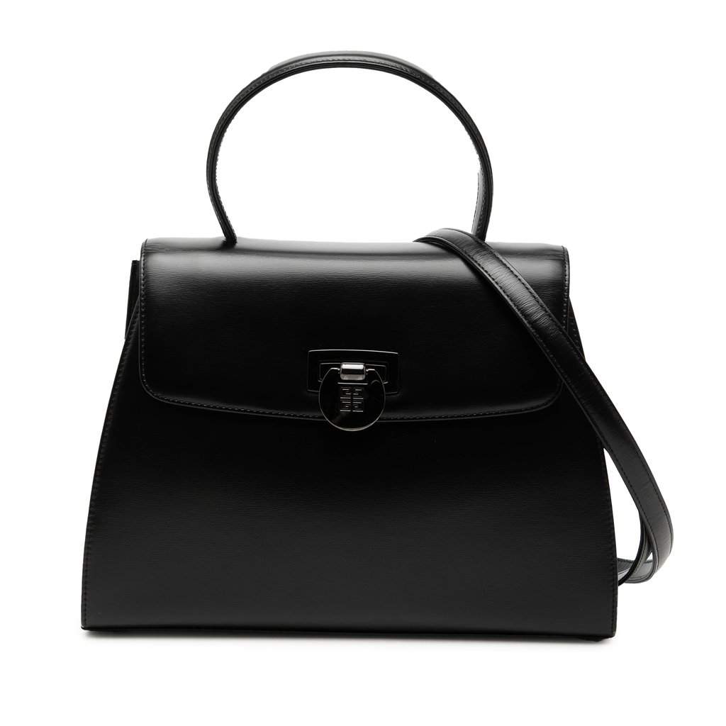 Givenchy Smooth Calfskin Borodia Satchel Black Leather Very good condition - Front View