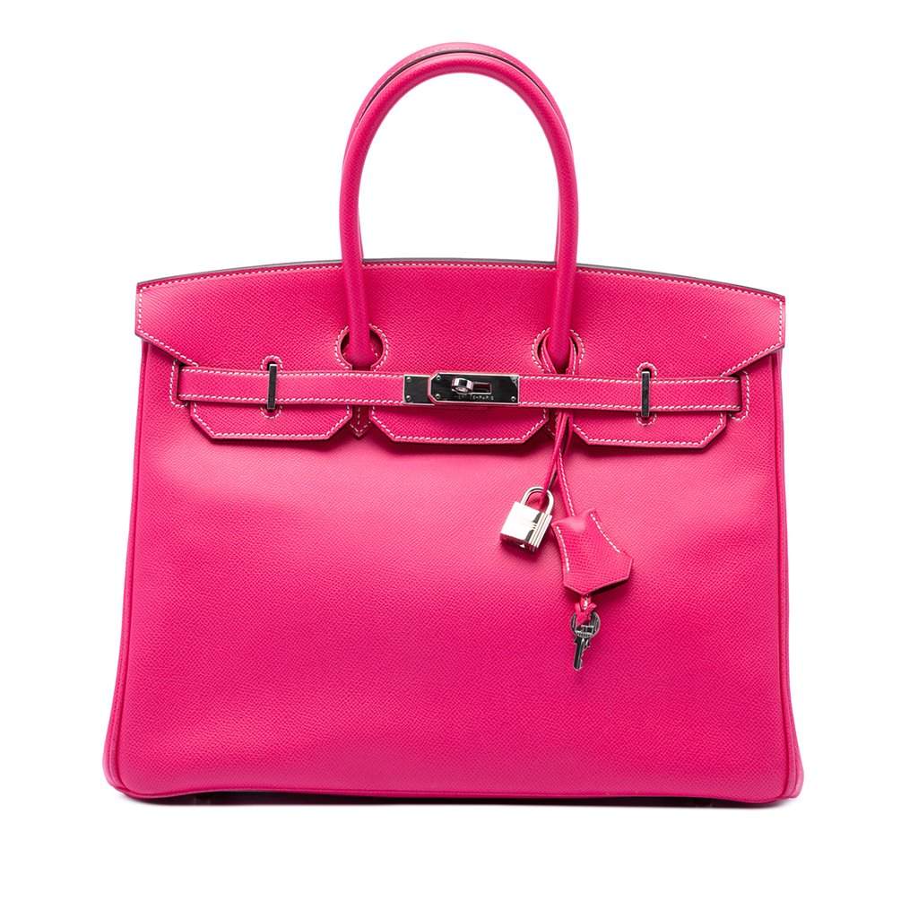 Hermès Epsom Candy Verso Birkin Retourne 35 Pink Leather Very good condition - Front View