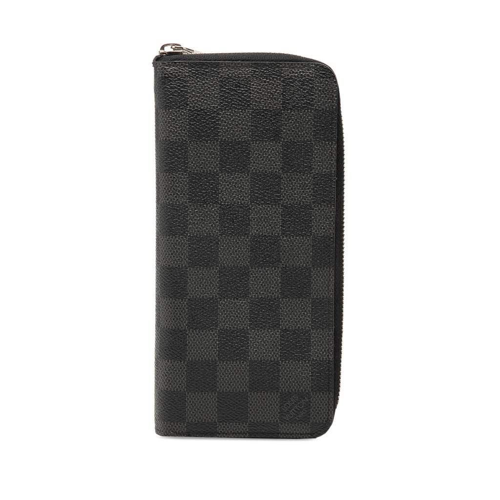 Louis Vuitton Damier Graphite Vertical Zippy Wallet Black Very good condition - Front View