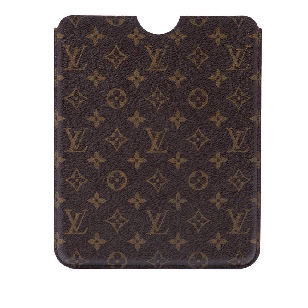 Louis Vuitton Monogram iPad Case Brown Very good - Front View