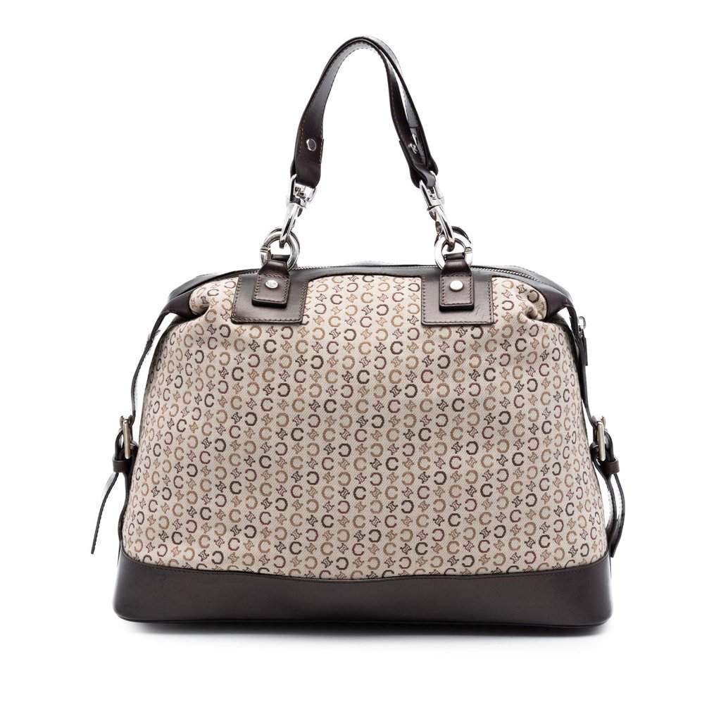 Celine C Macadam Canvas Handbag Beige Very good condition - Front View