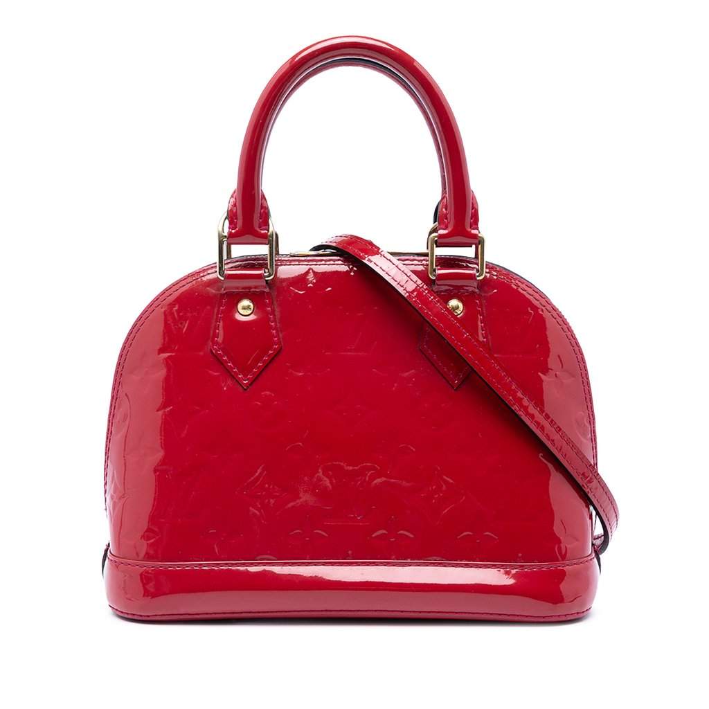 Louis Vuitton Monogram Vernis Alma BB Red Leather Very good condition - Front View