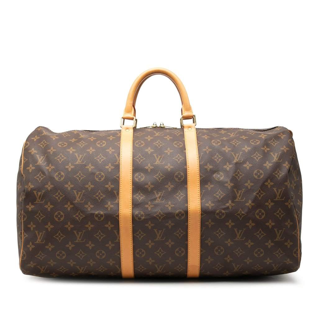 Louis Vuitton Monogram Keepall 55 Brown Very good - Front View