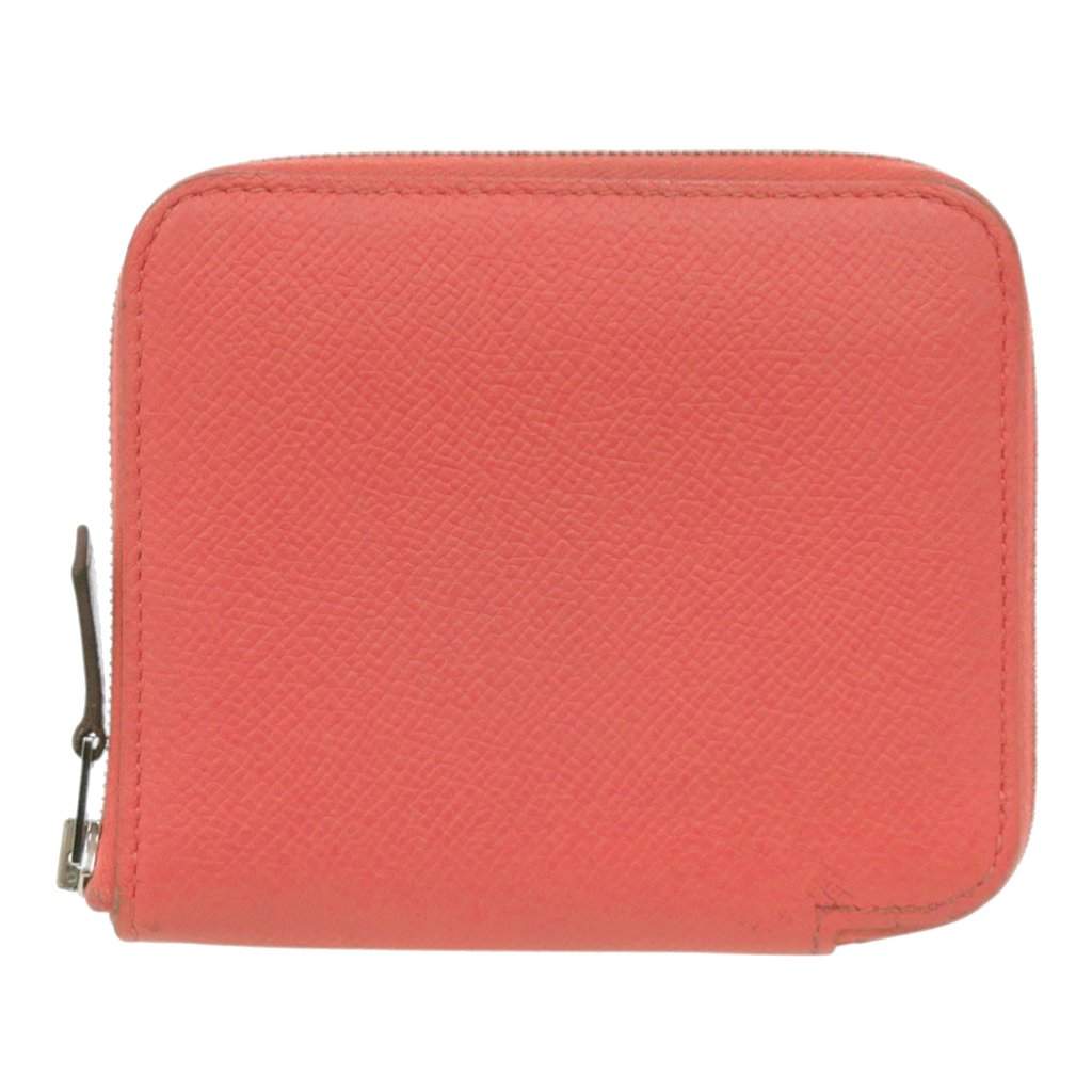 Hermès Epsom Silk In Compact Wallet Pink Leather Very good condition - Front View