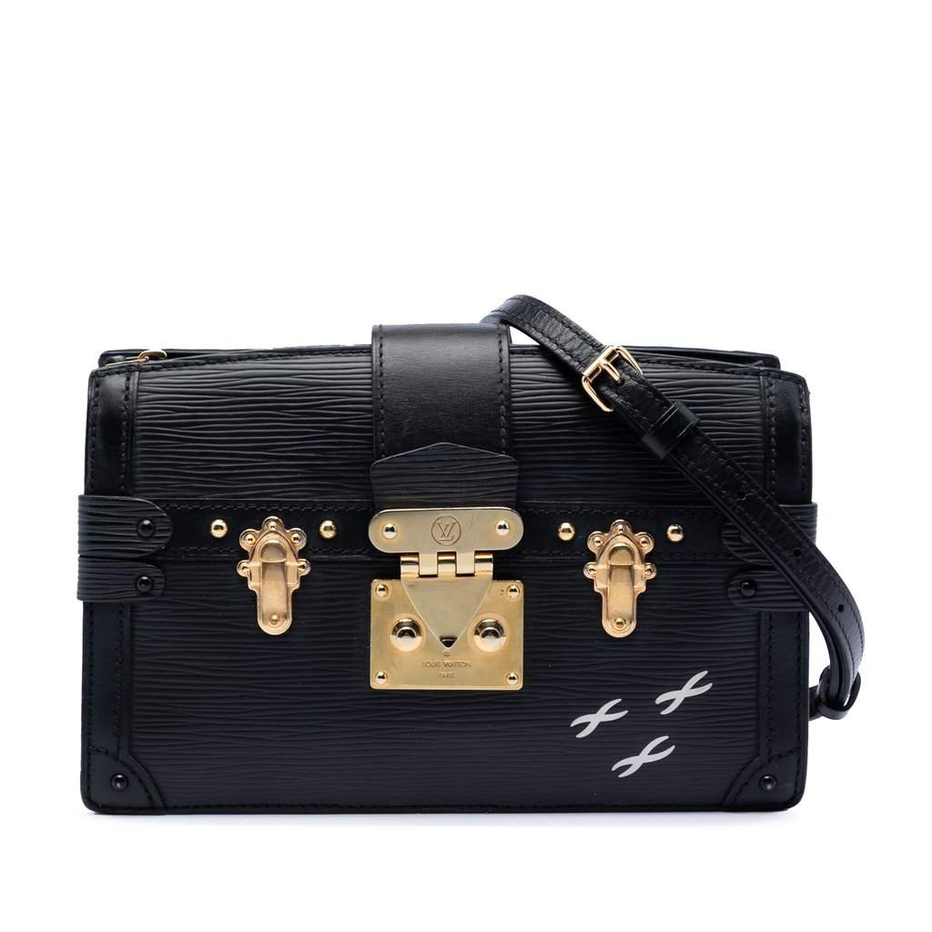 Louis Vuitton Epi Trunk Clutch Black Leather Very good - Front View