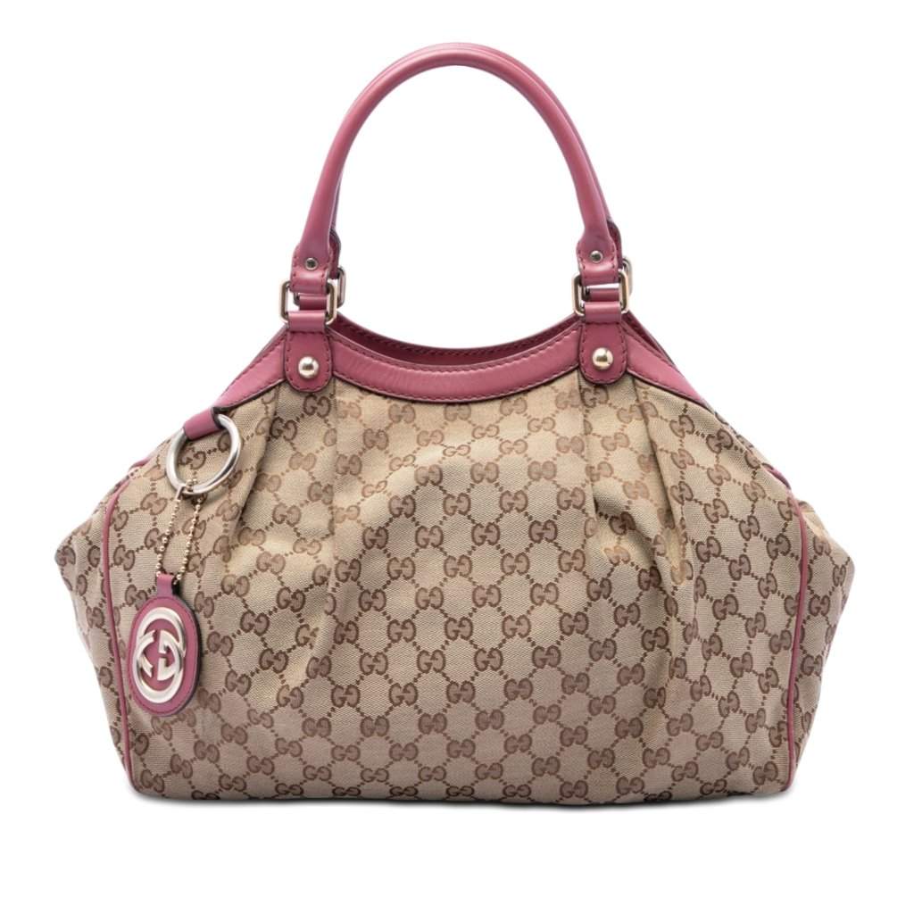 Gucci Medium GG Canvas Sukey Tote Beige Very good - Front View