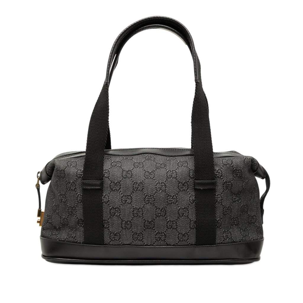 Gucci GG Denim Shoulder Bag Navy Very good - Front View