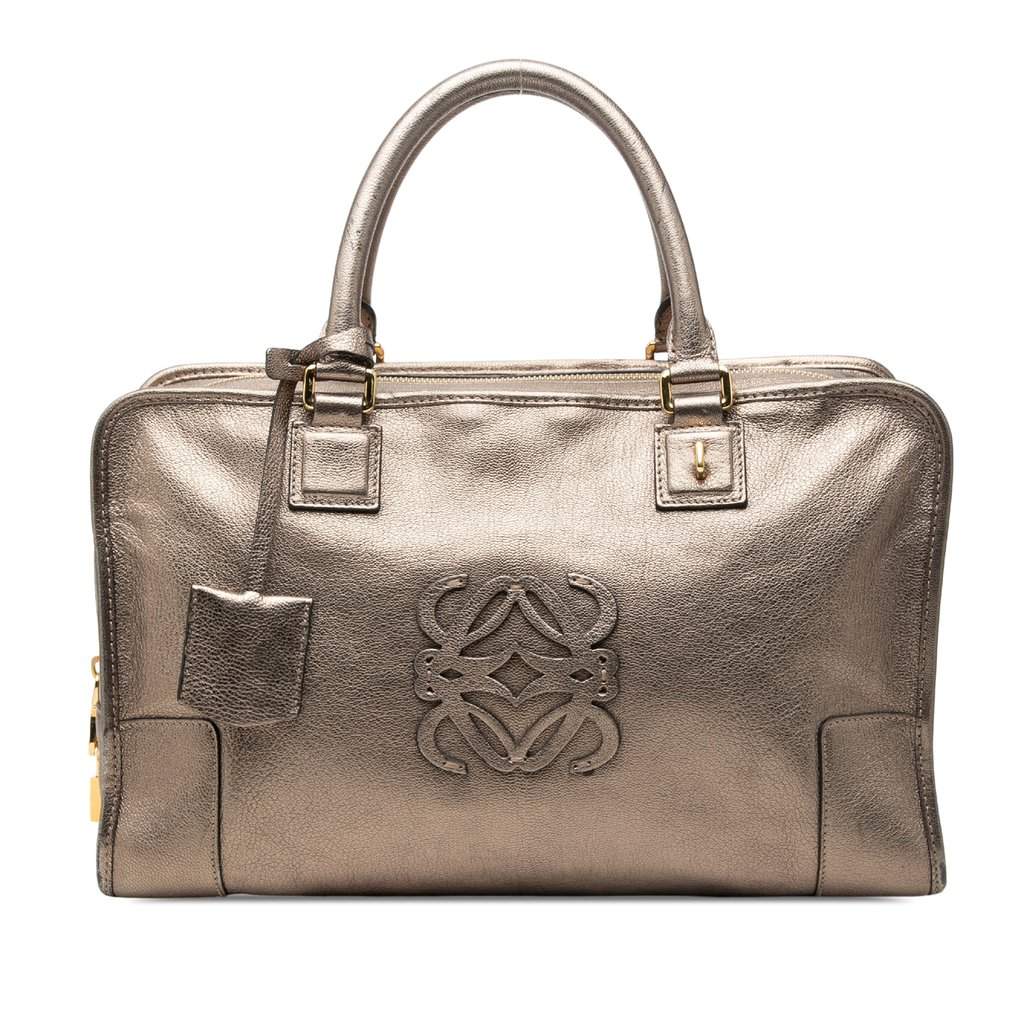 LOEWE Metallic Goatskin Amazona 36 Brown Leather Very good - Front View