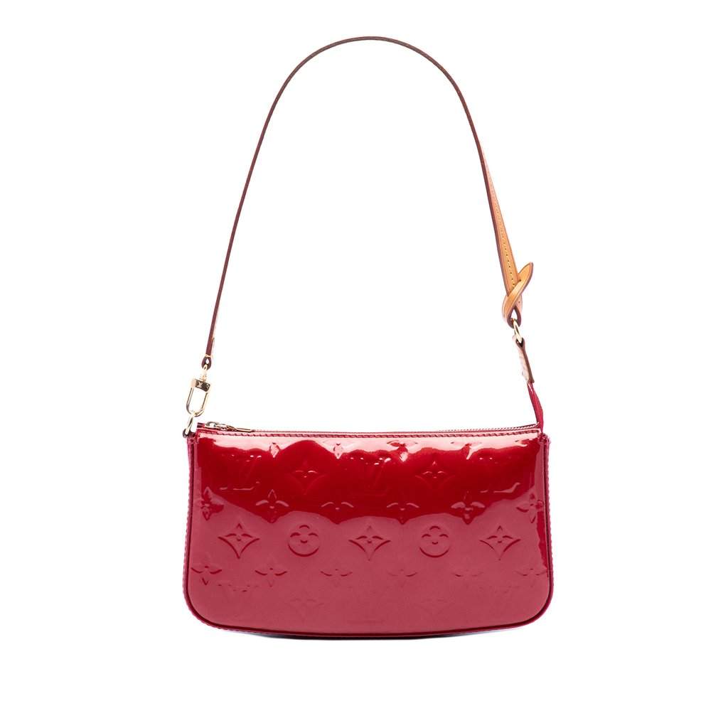 Louis Vuitton Monogram Vernis Pochette Accessoires Red Leather Very good condition - Front View