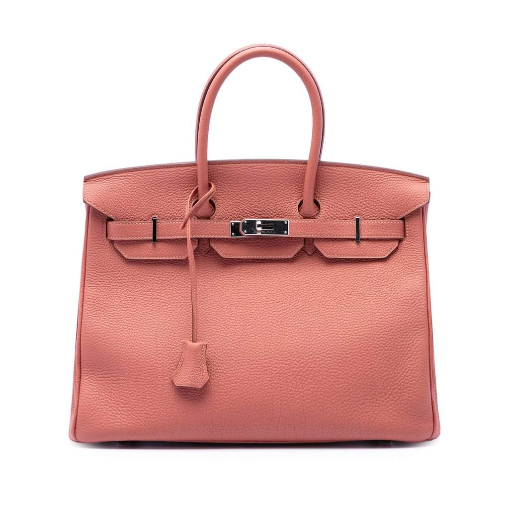 Hermès Togo Birkin Retourne 35 Pink Leather Very good condition - Front View