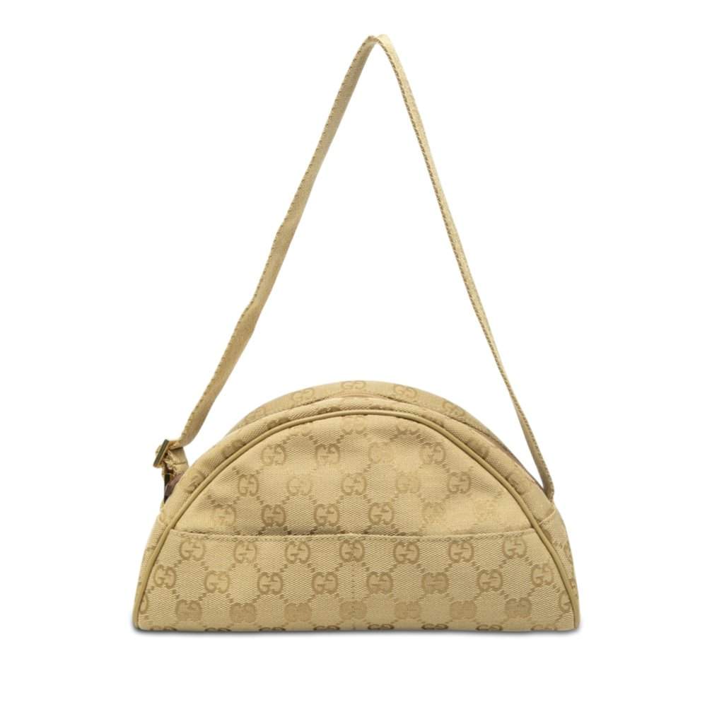 Gucci GG Canvas Shoulder Bag Beige Very good - Front View