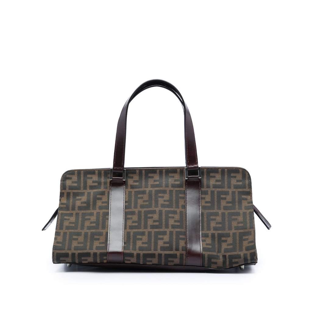 Fendi Zucca Canvas Handbag Brown Very good - Front View