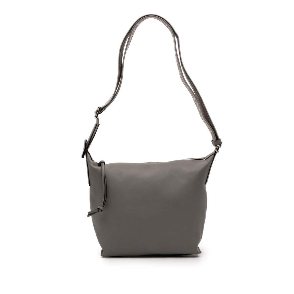 Loewe Small Calfskin Cubi Crossbody Green Leather Very good - Front View