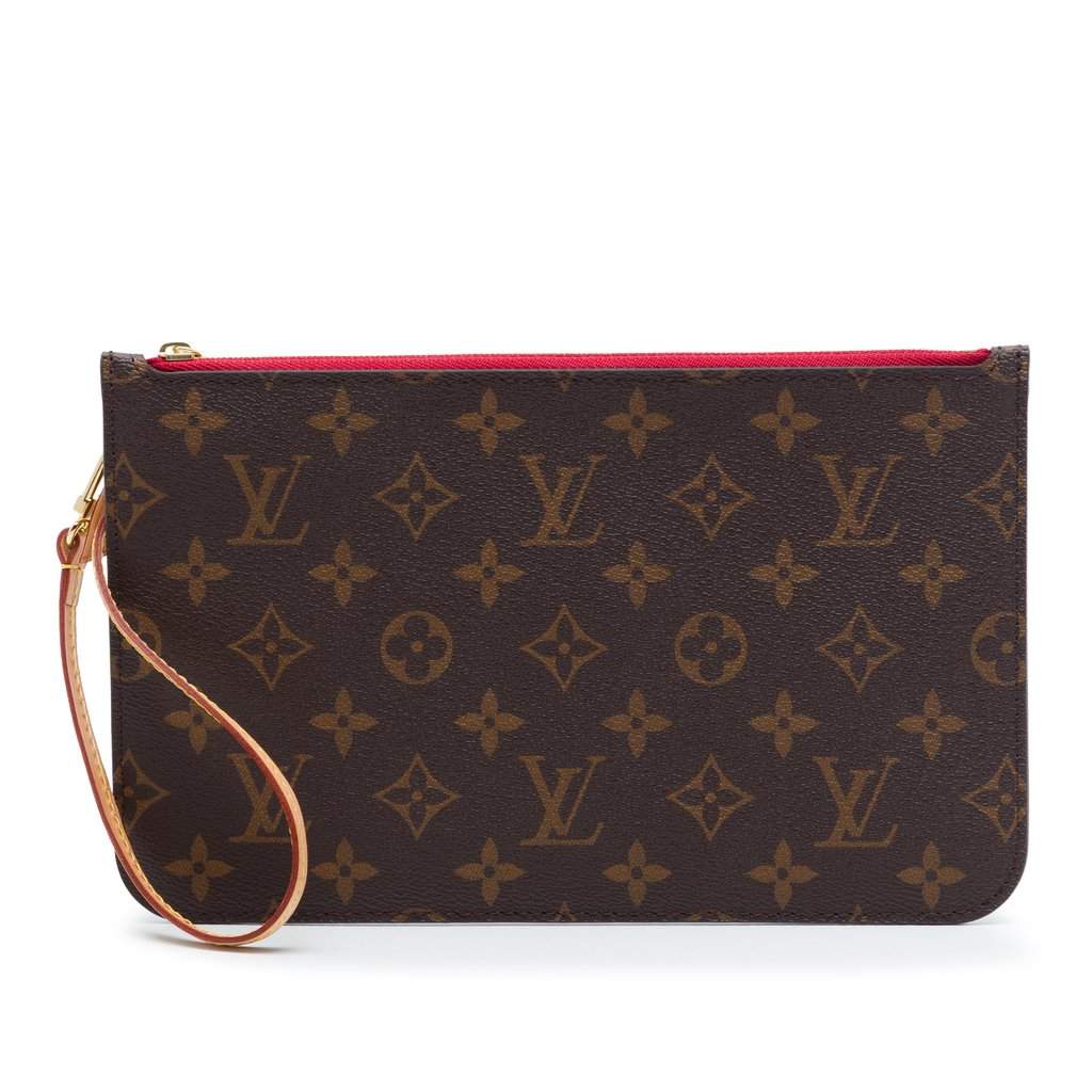 Louis Vuitton Monogram Neverfull MM Pouch Brown Very good condition - Front View