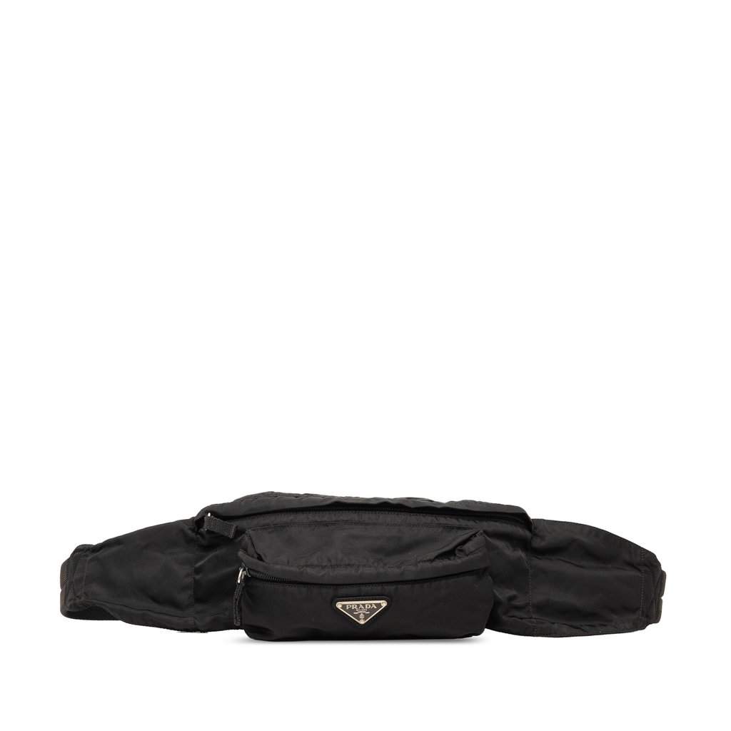Prada Tessuto Belt Bag Black Very good - Front View