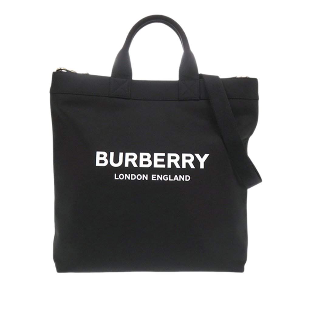 Burberry Econyl Nylon Logo Artie Convertible Tote Black Very good condition - Front View