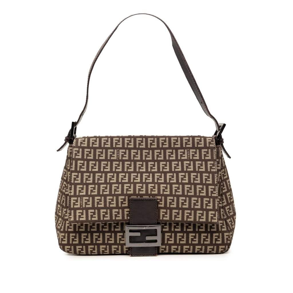 Fendi Zucchino Canvas Mamma Forever Brown Good condition - Front View