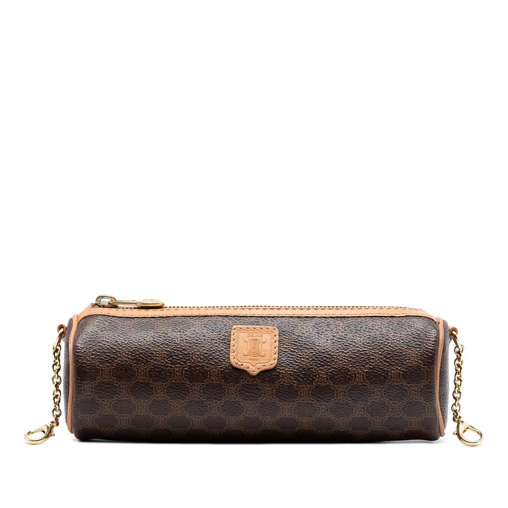 Celine Macadam Coated Canvas Crossbody Brown Very good condition - Front View