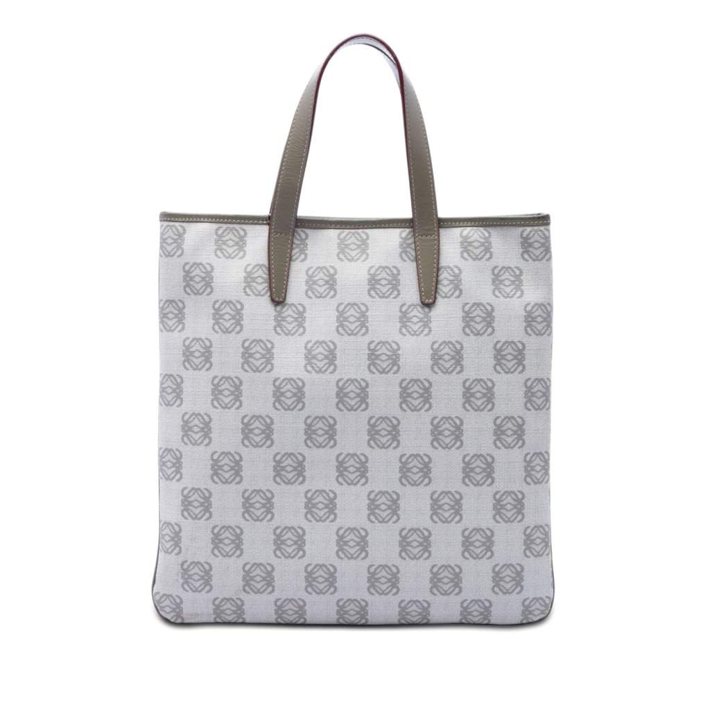 Loewe Anagram Coated Canvas Tote Silver Very good condition - Front View
