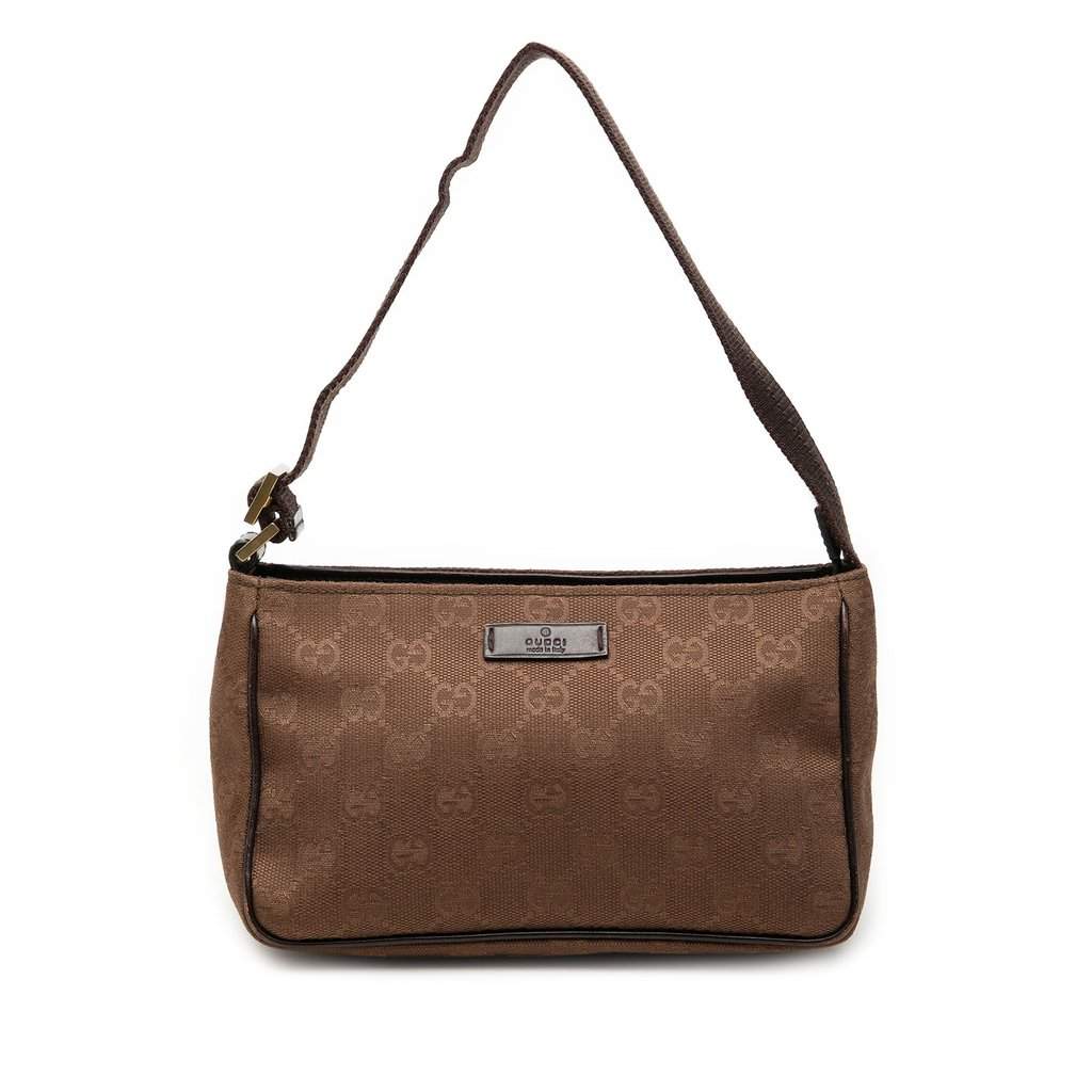 Gucci GG Canvas Handbag Brown Very good - Front View