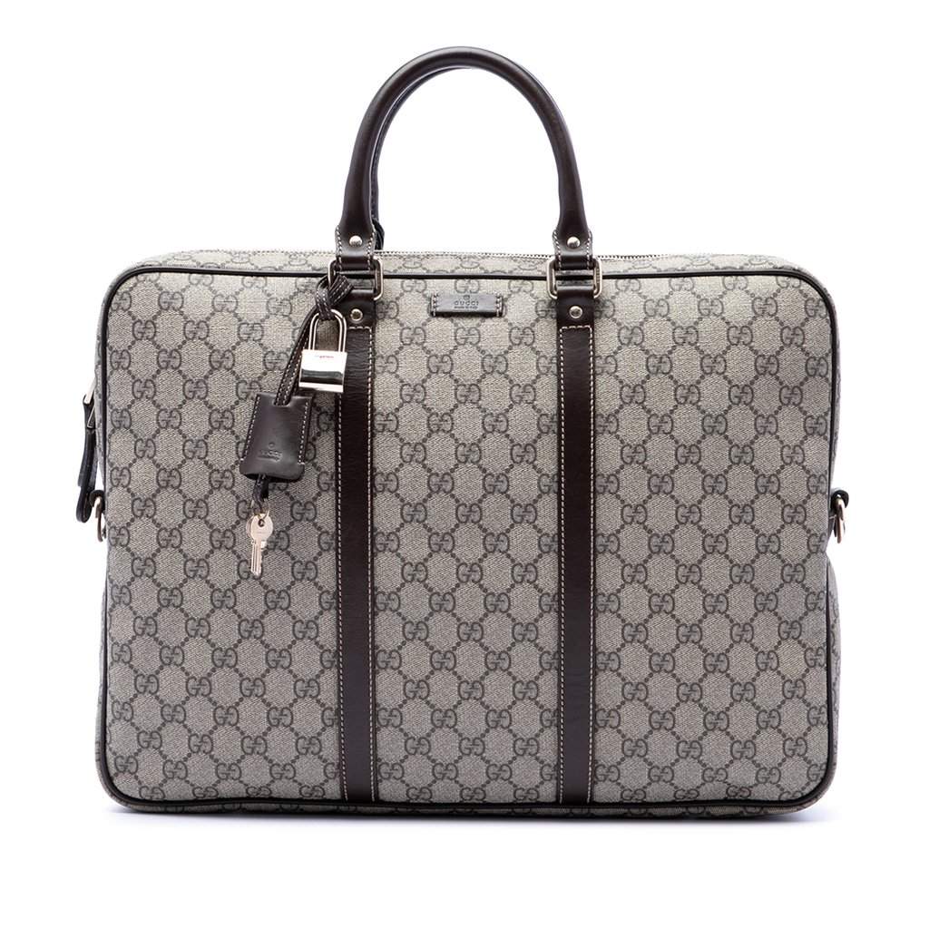 Gucci GG Supreme Business Bag Beige Very good condition - Front View