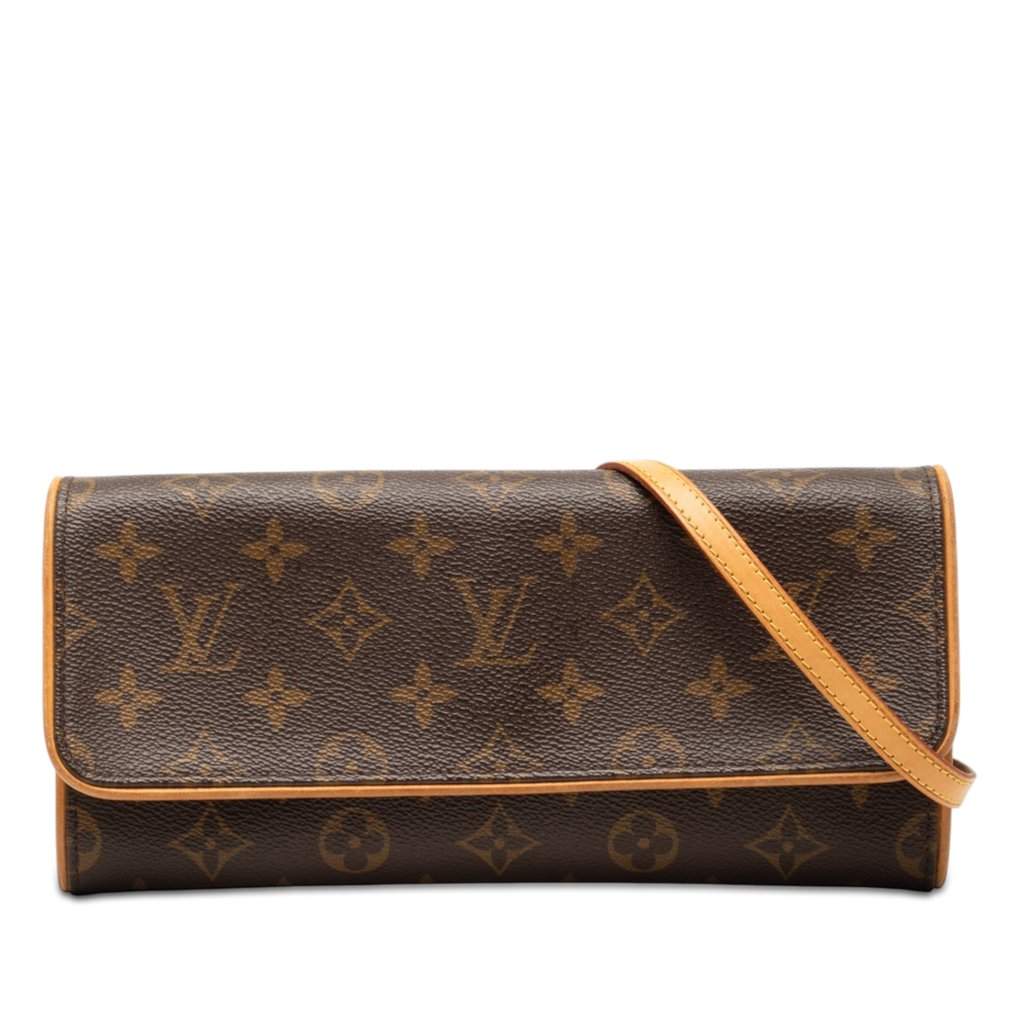 Louis Vuitton Monogram Pochette Twin GM Brown Very good condition - Front View