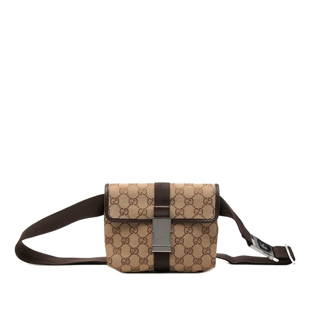 Gucci GG Canvas Belt Bag Beige Very good - Front View