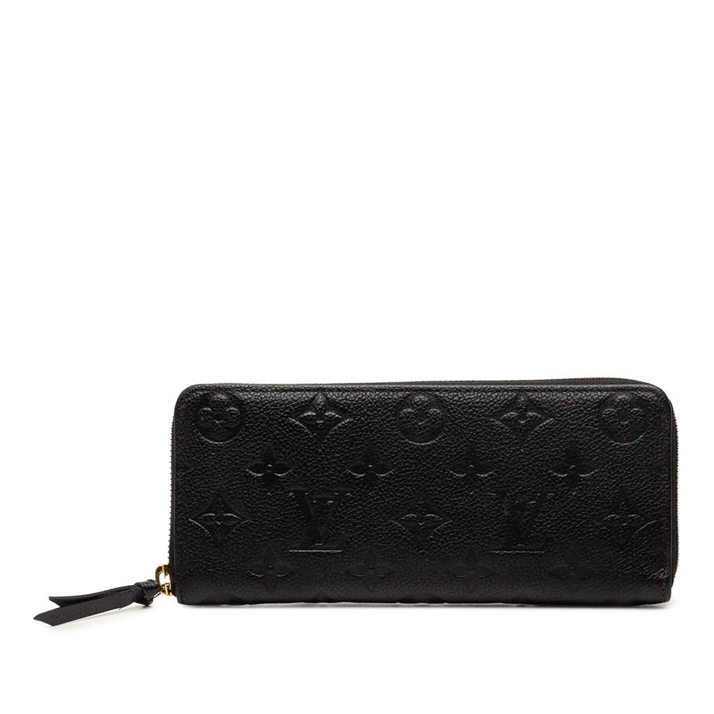 Louis Vuitton Monogram Empreinte Clemence Wallet Black Leather Very good condition - Front View
