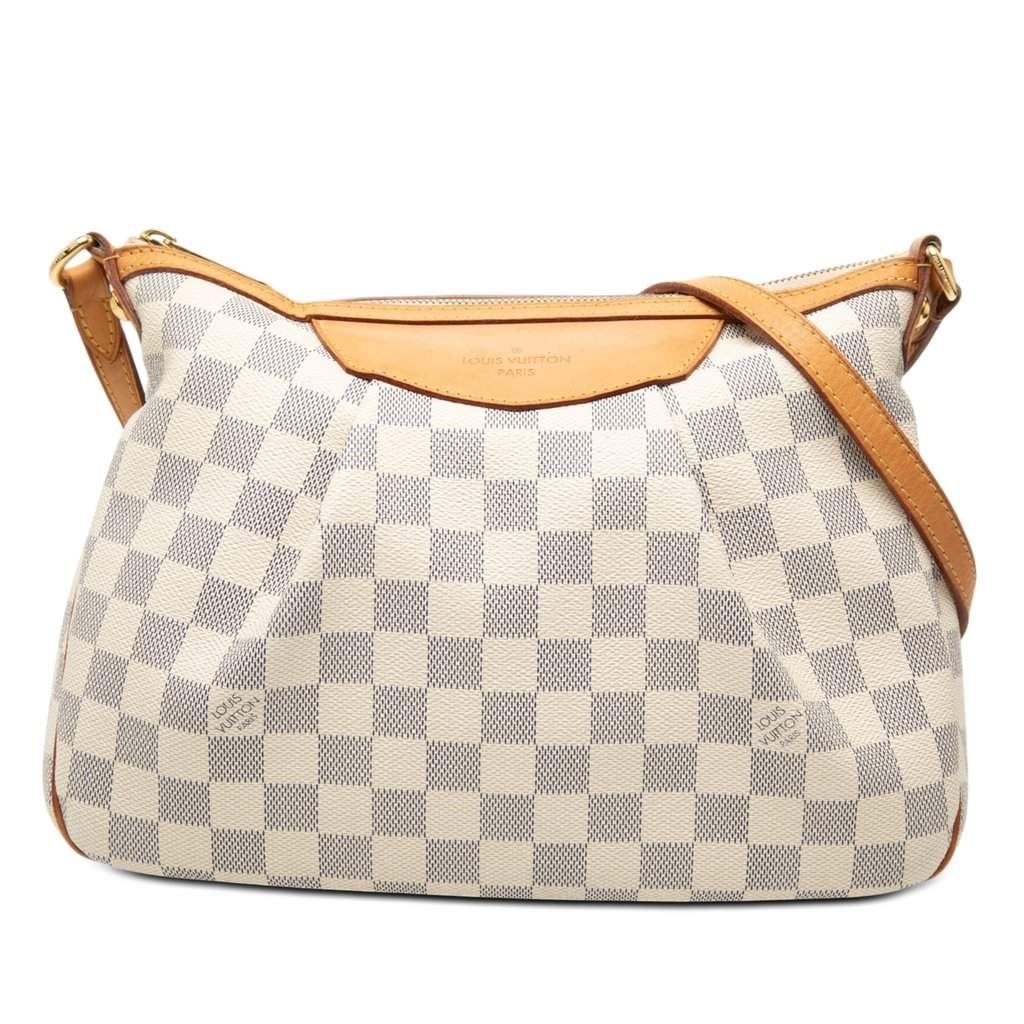 Louis Vuitton Damier Azur Siracusa PM White Very good - Front View