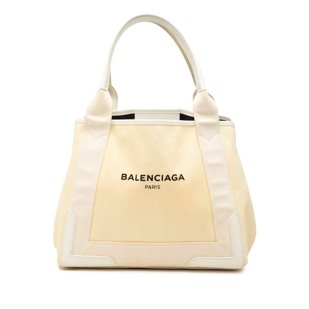 Celine Canvas Navy Cabas Tote S Beige Very good condition - Front View