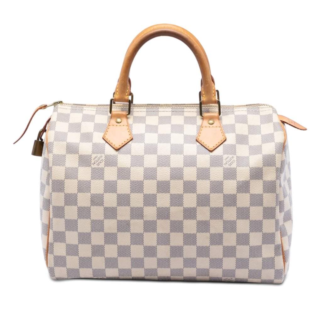Louis Vuitton Damier Azur Speedy 30 White Very good condition - Front View