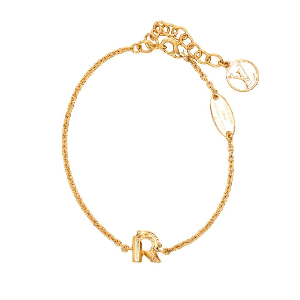 Louis Vuitton Gold Plated LV and Me R Bracelet Gold Metal Very good - Front View