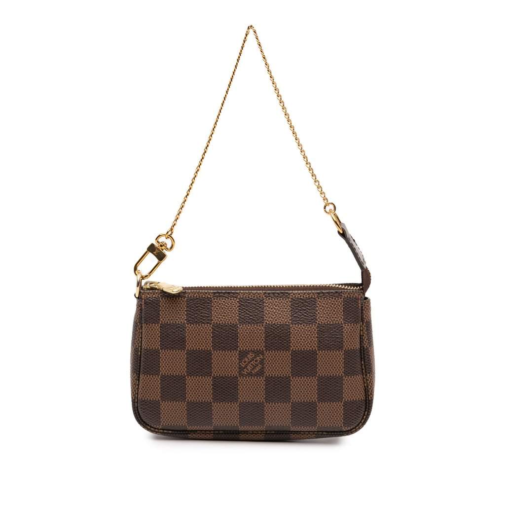Louis Vuitton Damier Ebene Mini Pochette Accessoires Brown Very good condition - Front View