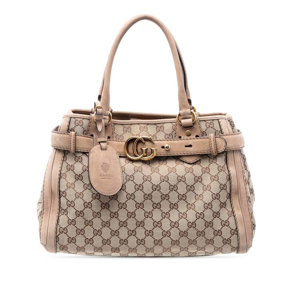 Gucci GG Canvas Running Tote Beige Very good condition - Front View
