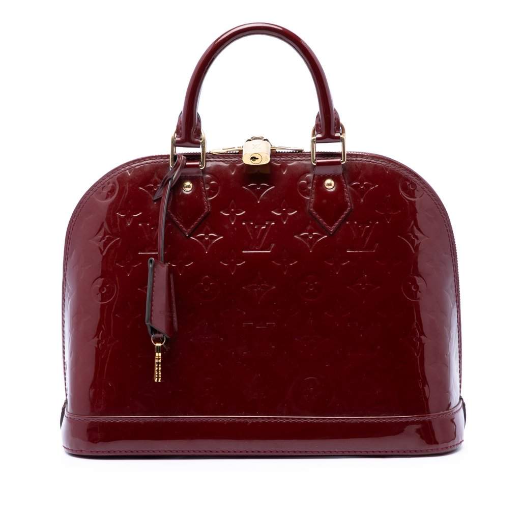 Louis Vuitton Monogram Vernis Alma PM Red Leather Very good - Front View